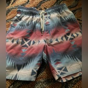 Faherty - Tribal pattern swim trunks